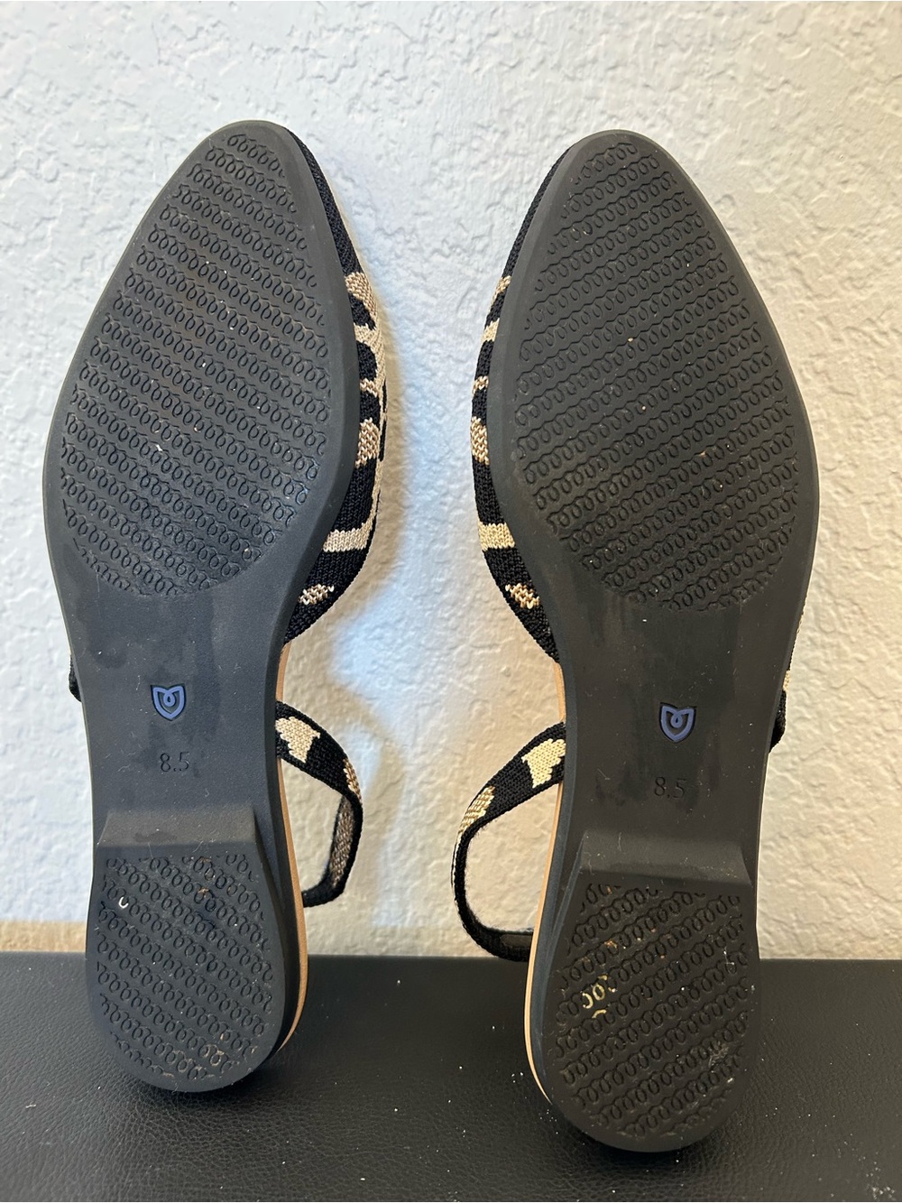 Rothy’s Leopard Print Almond Sling Back Desert Cat Shoes Flats Sz 8.5 Cheetah - Picture 4 of 4